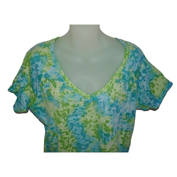 Everlast Blue Green Transparent Short Sleeve XL Top - Picture 2 of 11